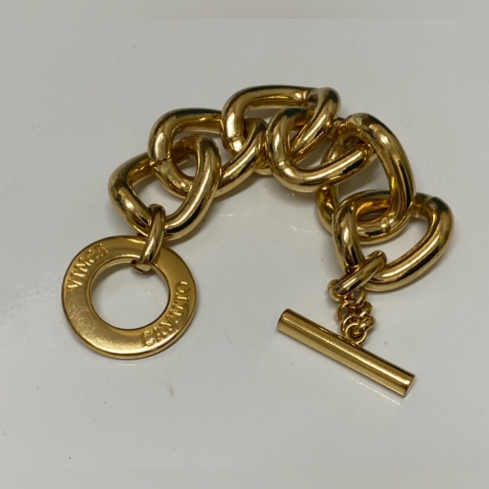 Vince Camuto Gold Tone Chunky Link Bracelet, New